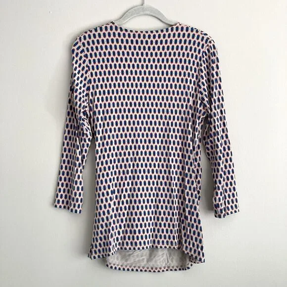 Boden Womens Faux Wrap 3/4 Sleeve Blouse Top Size 10 Multicolor Stretch Business - Picture 7 of 11
